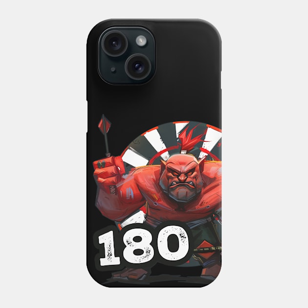 Darts 180 Onehundredandeigthy Red Game Champ Phone Case by Adam Brooq