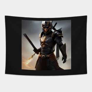 Sword of the Future: A Futuristic African Samurai T-Shirt Tapestry