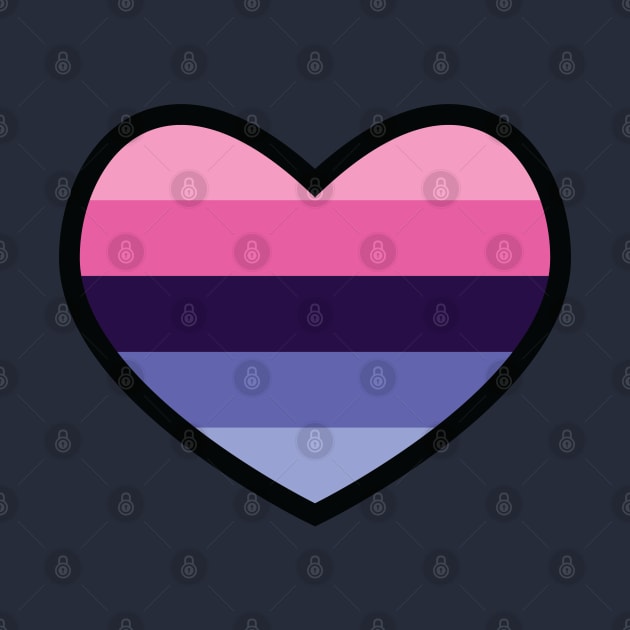 Omnisexual Flag Heart by deadbeatprince typography