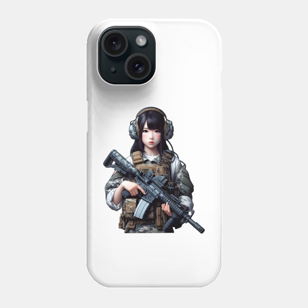 Tactical Girl Phone Case by Rawlifegraphic