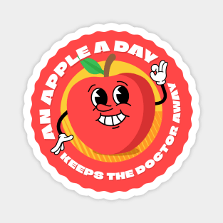 An apple a day keeps the doctor away Magnet