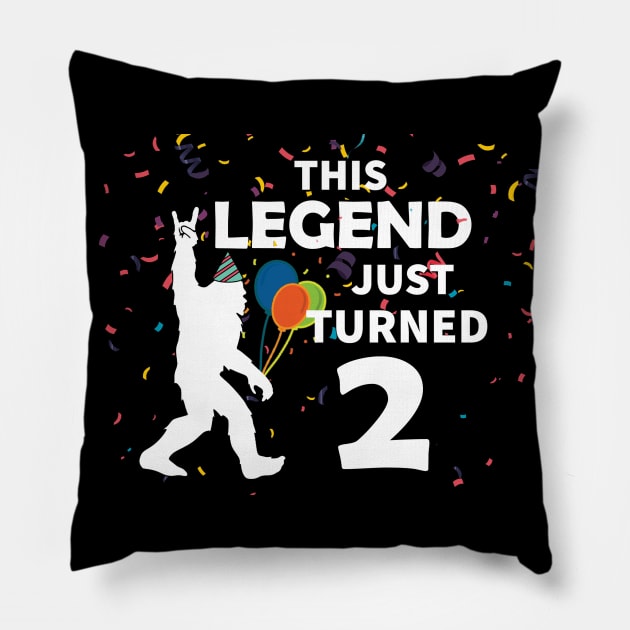 This legend just turned 2 a great birthday gift idea Pillow by JameMalbie