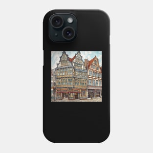 Bremen city drawing Phone Case