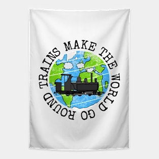 Trains Make The World Go Round, Earth Day Steam Train Tapestry