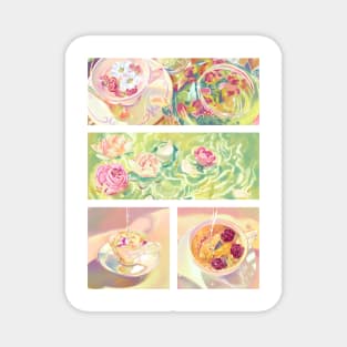 Tea and Flowers Magnet