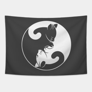 Cat Ying and Yang Tapestry