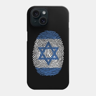 Israeli Flag Fingerprint Jewish Star of David Pride Israel Phone Case