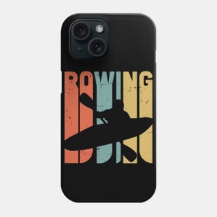 Retro Rowing design, vintage rowing athlete gift, textured rowing Phone Case