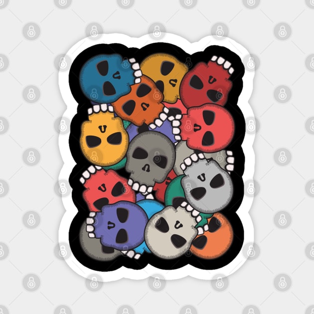 Gumball Skulls Magnet by SunGraphicsLab