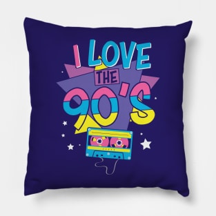 I Love the 90s // Retro 90s Nostalgia Pillow