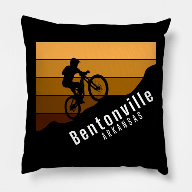 Bentonville, Arkansas Pillow by Off The Clock Gear