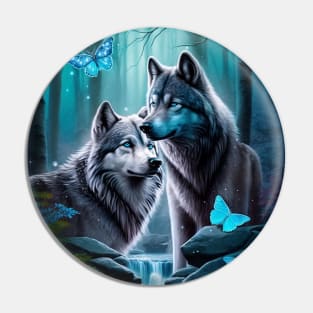 Wolfdog In Nature Pin