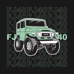 FJ40 Stacked in Spring Green T-Shirt