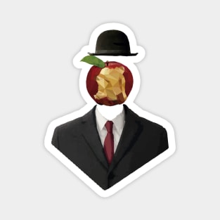 Magritte Apple Head Magnet