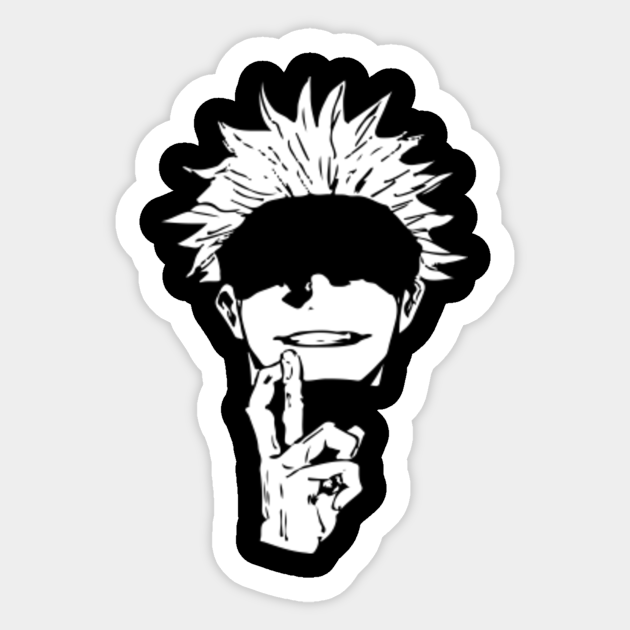 gojo sensei jujutsu kaisen sticker teepublic