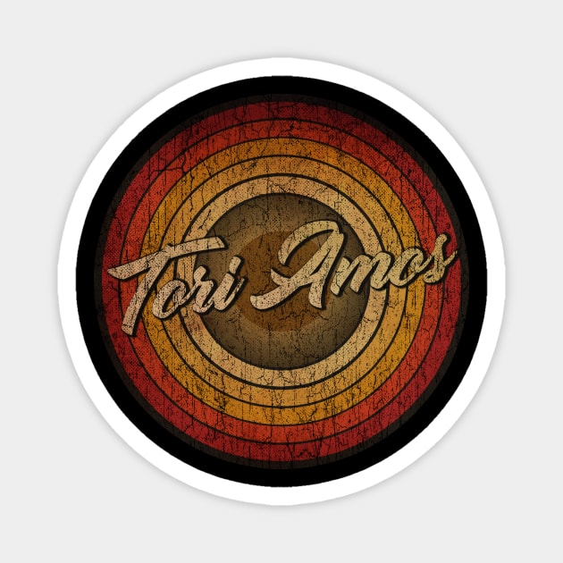 arjunthemaniac, circle retro faded Tori Amos Magnet by arjunthemaniac