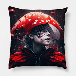 Mushroom girl 32 Pillow