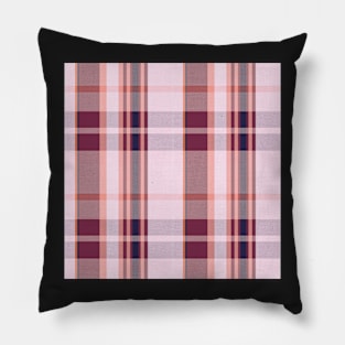 Summer Aesthetic Conall 1 Hand Drawn Textured Plaid Pattern Pillow