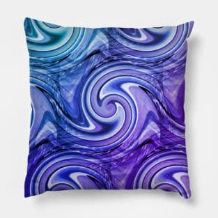 Purple Ombre Ocean Wave Geode Pillow