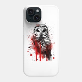 Barred Owl Ink Painting Phone Case