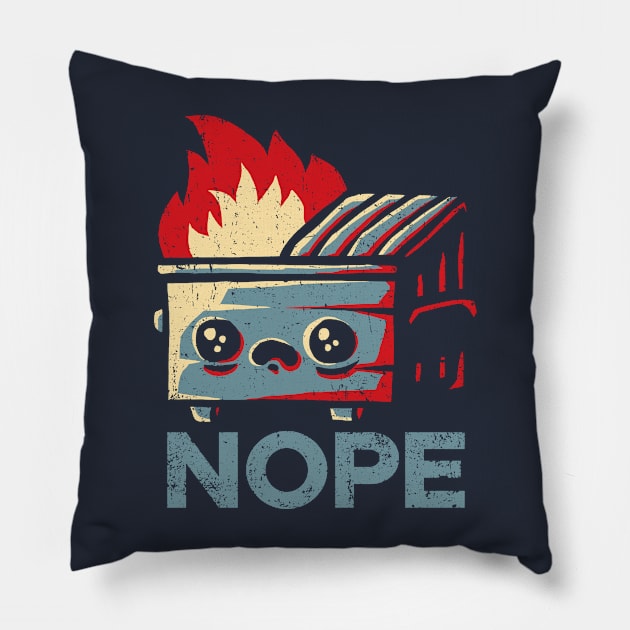 Nope Pillow by kg07_shirts