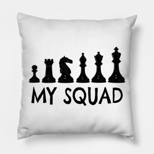 Chess Pieces Squad Pillow