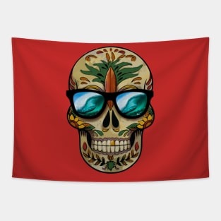 Sugar Surf Skull Tapestry