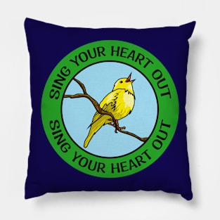 Sing Your Heart Out Badge Pillow