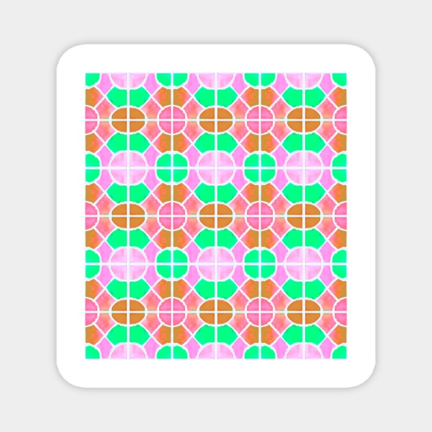 Pastel Tile Pattern Magnet by ZeichenbloQ