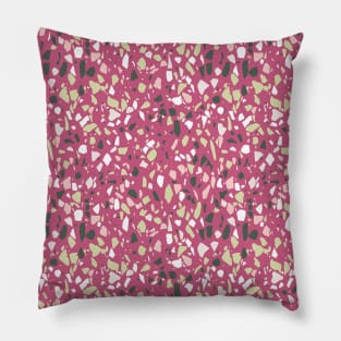 Spring Summer Pink Modern Terrazzo Pattern Pillow