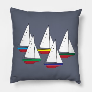 X ONE-DESIGN (UK) Sailboats Racing Pillow