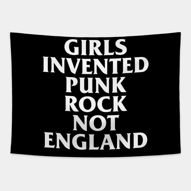 Vintage Girls Invented Punk Rock Not England Aesthetic Tapestry by dewinpal