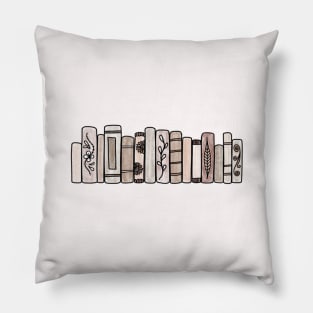 Brown Pastel Books Pillow