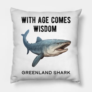 Greenland Shark With Age Comes Wisdom Pillow