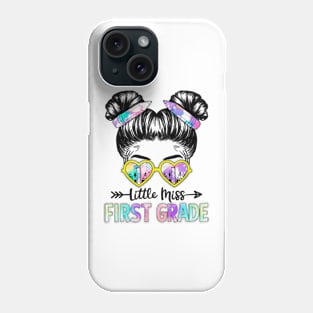 Little Miss First Grade Girls Back To School Shirt Daughter Phone Case