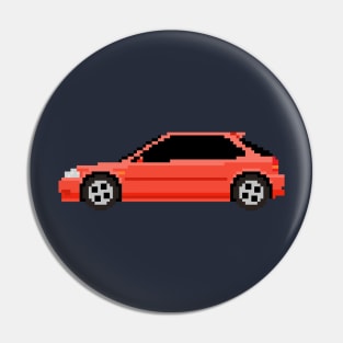 Honda Civic EK Pixelart Pin