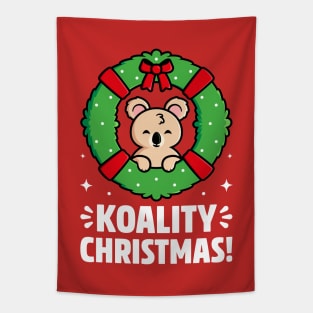 Hope You Have a Koality Christmas - Cute Koala Pun Tapestry