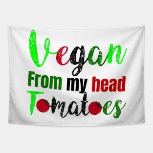 vegan from my head tomatoes Tapestry