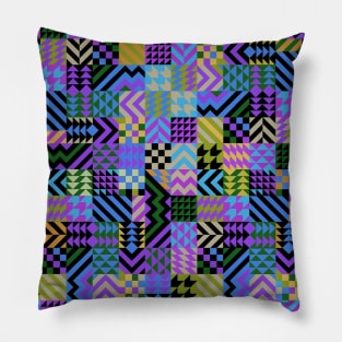 African kente Blue Pillow