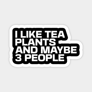 I Like Tea Plants and Maybe 3 People Magnet