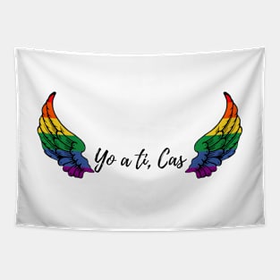 yo a ti Cas  rainbow wings Tapestry