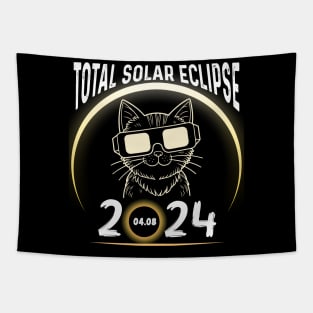 Solar Eclipse 2024 Shirt Total Eclipse April 8th 2024 Cat Tapestry