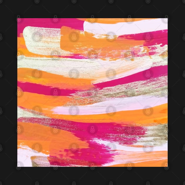 Abstract Pink and Orange Paint Pattern by thcreations1