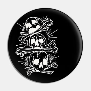 Three of skulls Pin