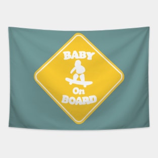 Baby on Board Sign Tapestry