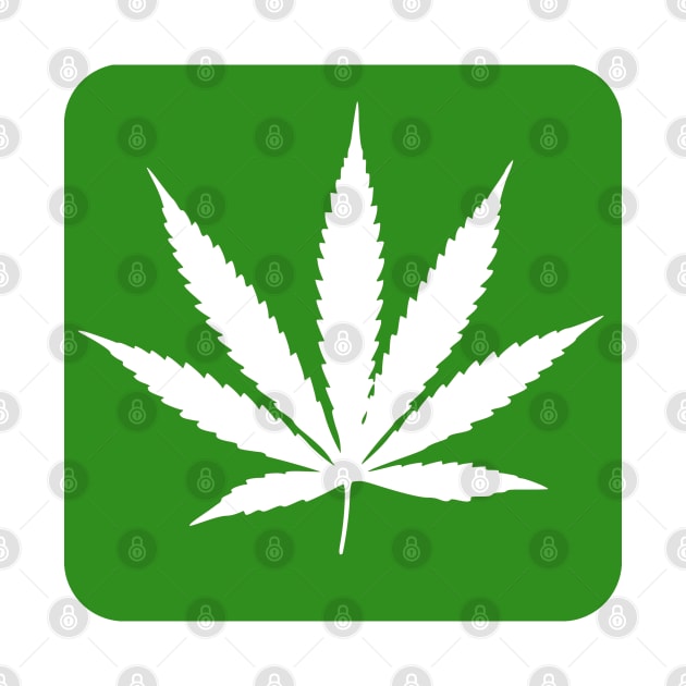 Marijuana Leaf Green Background by medicalmj