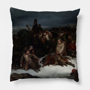 The Retreat of Napoleon's Army from Russia in 1812 by Ary Scheffer Pillow