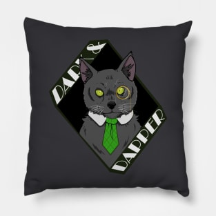 Dark and Dapper cat Pillow