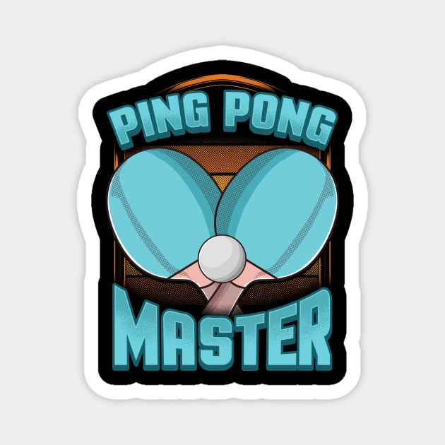 Ping Pong Master Table Tennis Pingpong Magnet by theperfectpresents