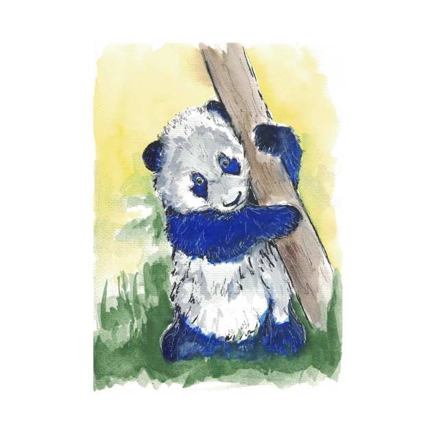 watercolor panda by pictures